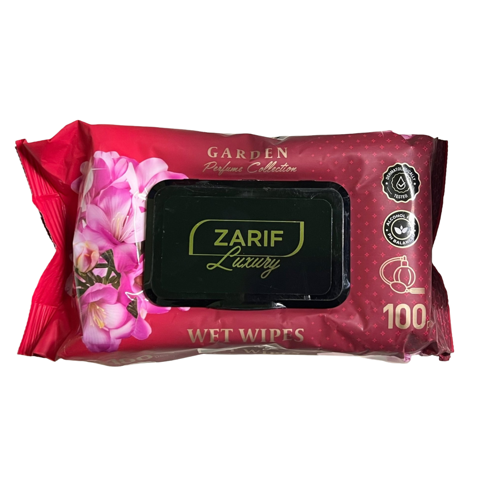Салфетки влажные "ЗАРИФ" красный (100 шт) 450 гр