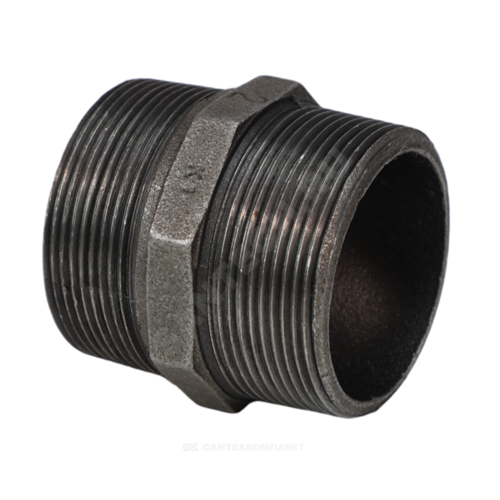 Ниппель прямой чугун Ду 65 (2 1/2") НР Fittex PLUS