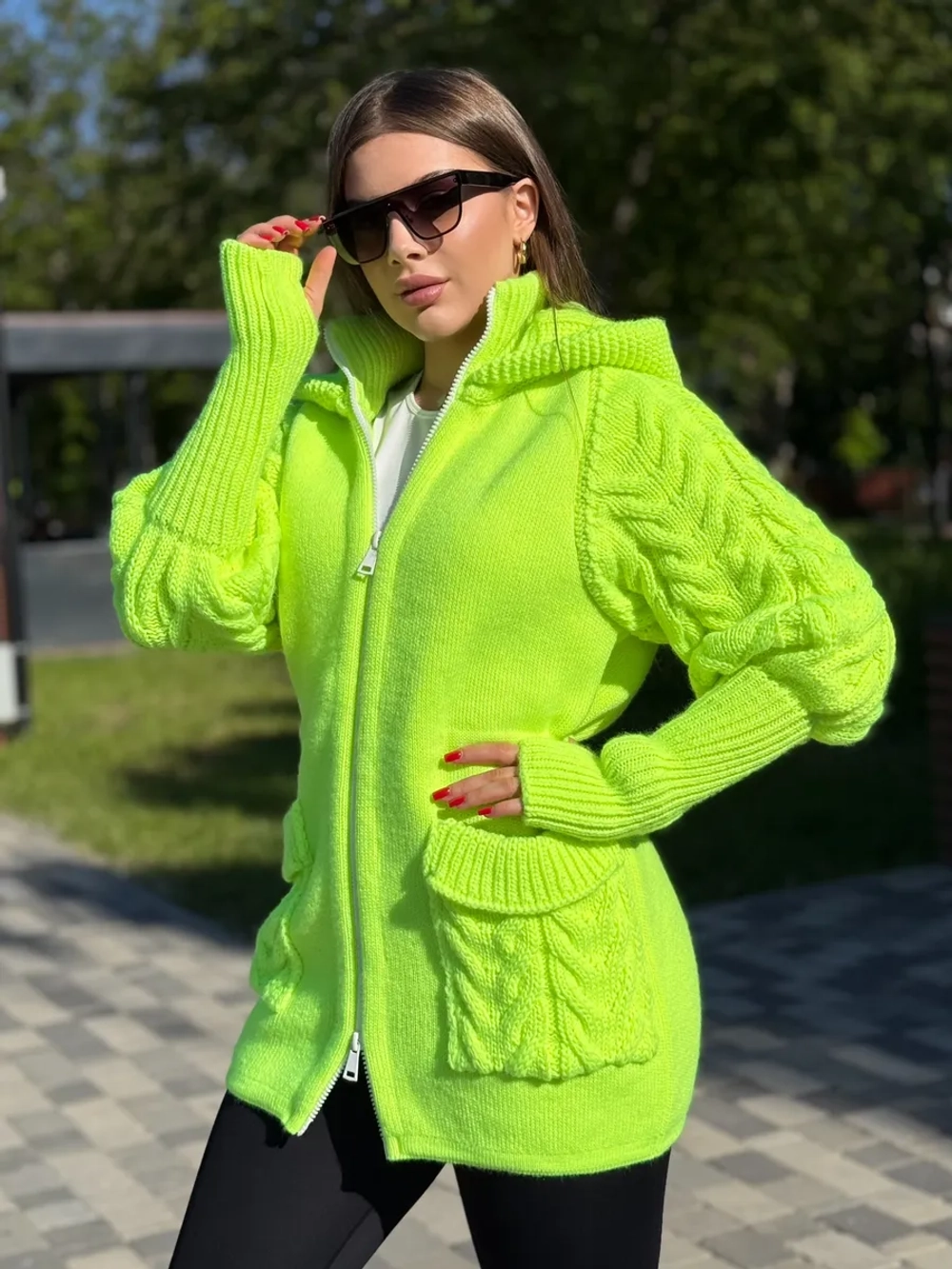 Кардиган куртка анорак вязаный