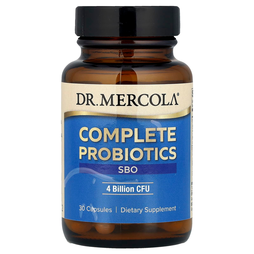 Dr. Mercola, комплексные пробиотики, SBO, 4 млрд КОЕ, 30 капсул