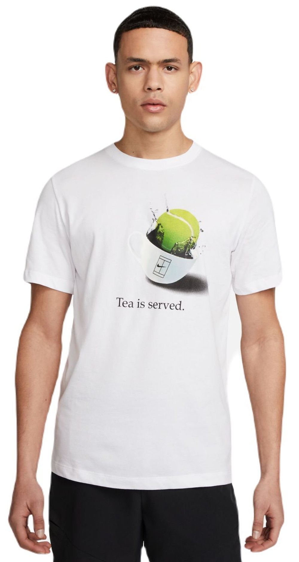 Мужская теннисная футболка Nike Dri-Fit Tennis T-Shirt - white
