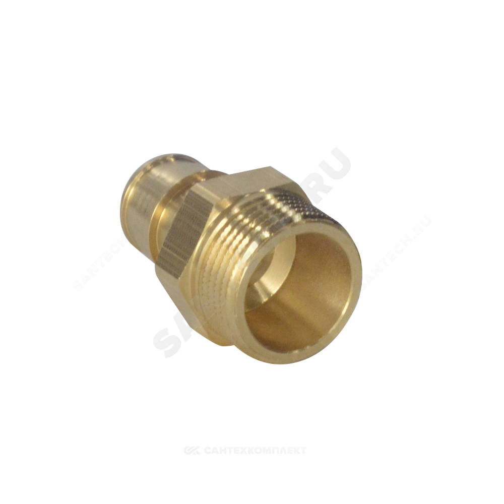 Муфта для PE-X труб радиальная латунь Дн 16х3/4" НР РОС