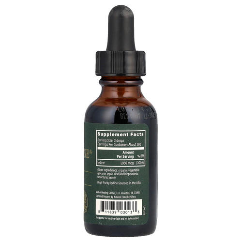 Global Healing, Detoxadine, новый йод, 29,6 мл (1 жидк. унция)