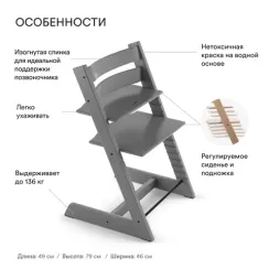 Стульчик для кормления Stokke Tripp Trapp Storm Grey