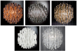 Pendant design lamp  AURA by AXO LIGHT/2 D 60 cm (Clear)