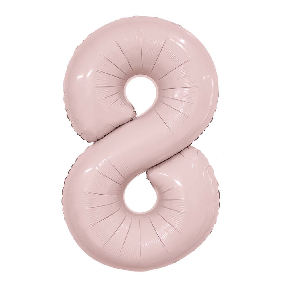 Цифра 8 пыльная роза 40" Agura