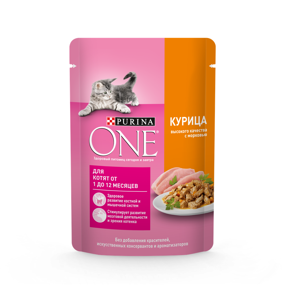 Корм Пурина ONE для котят Курица 75г