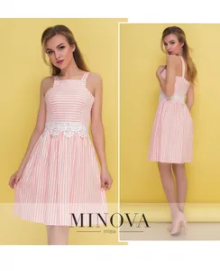 Платье 1091-розовый Minova