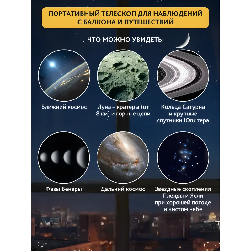 Телескоп Levenhuk New Skyline BASE МАК 70/1000 AZ-M - инфографика объектов для наблюдения