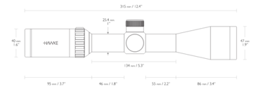 Оптический прицел Vantage 3-9x40 (Mil Dot) 14121 (Акция)