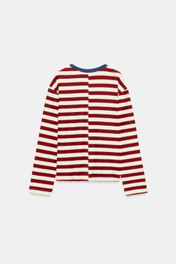ZARA ФУТБОЛКА В ШИРОКУЮ ПОЛОСКУ, ПОЛОСКИ