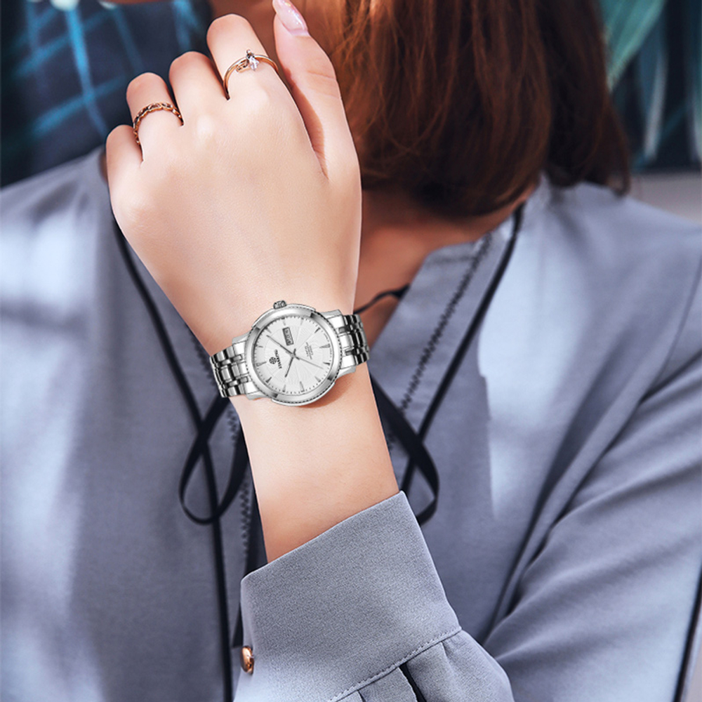 STARKING Workplace Collection Automatic Mechanical Movement Stainless Steel Watchband Watch Women"s Watch