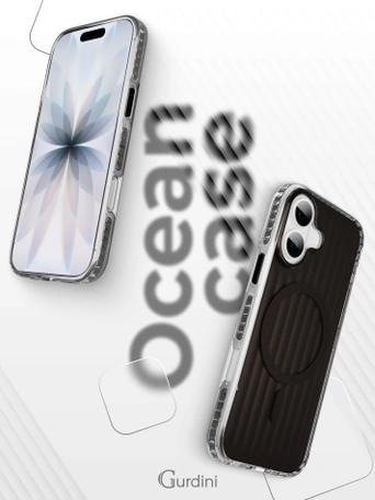 Чехол накладка iPhone 17 6.3" Gurdini Ocean Case (10) Metalic черный