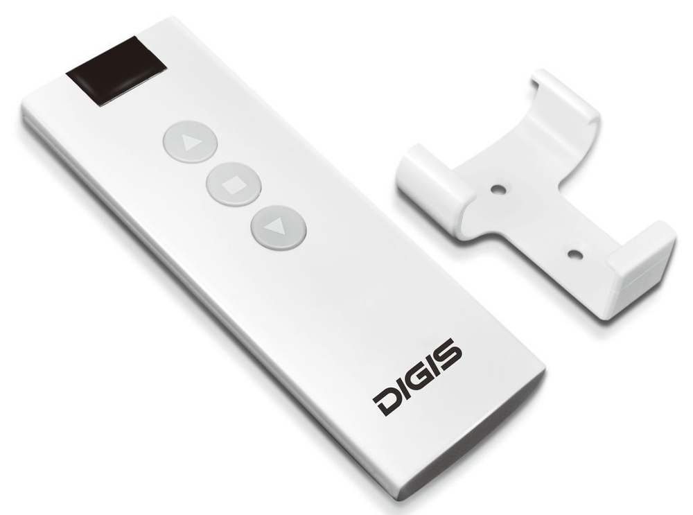 Экран настенный Digis DSTPX-16913-A с электроприводом и растяжками, звукопрозрачный 300x168 см (16:9)