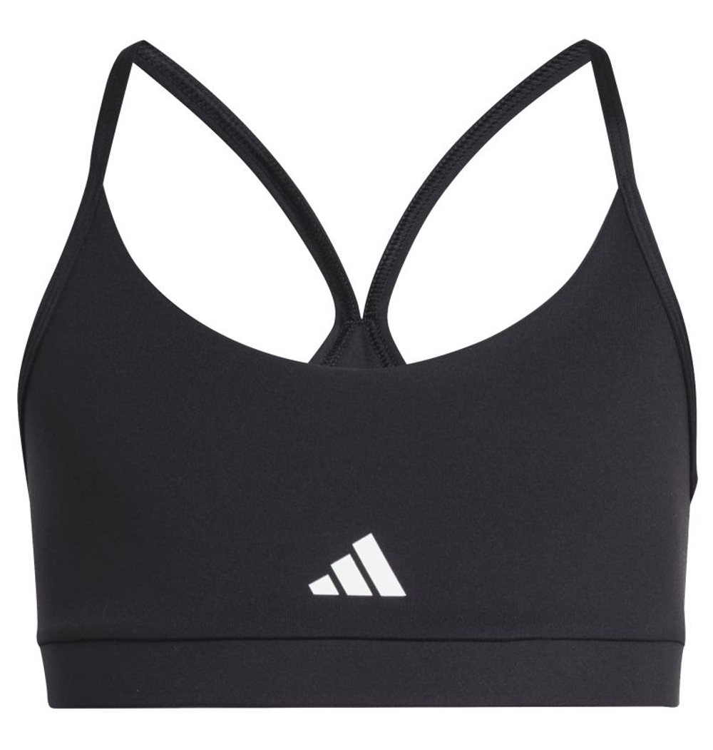 Топ для девочки теннисный Adidas Girls Training Essentials Medium Support - black/white