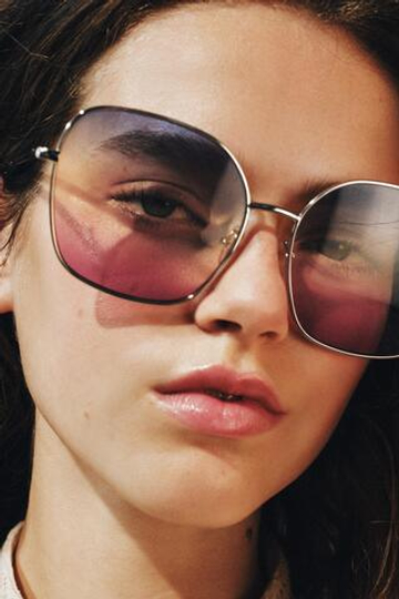 ZARA КВАДРАТНЫЕ СОЛНЦЕЗАЩИТНЫЕ ОЧКИ В МЕТАЛЛИЧЕСКОЙ ОПРАВЕ, СЕРЕБРИСТЫЙ