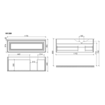 Тумба подвесная SANCOS Самая (Very) правая 1195х445х406, c одним ящиком оснащенным доводчиками, Пыльная роза (Doha Soft), арт.VR120RSM