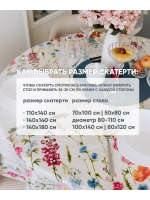 Клеенка скатерть на стол 110х140 цветы Турция
