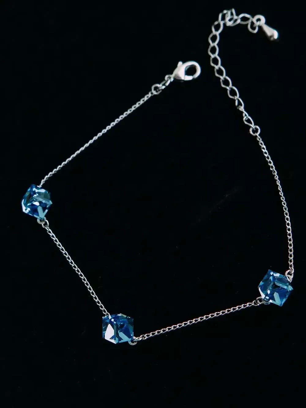 Браслет Миражи с голубыми кристаллами Swarovski