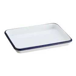 Блюдо прямоугольное 17*12,6*1,8 см 250 мл Blue Rim эмалированая сталь SUNNEX [1]