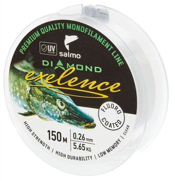 Леска монофильная Salmo Diamond EXELENCE FLUORO COATED Clear 150/026