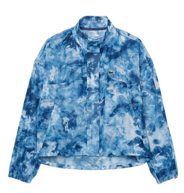 Женская Кофта теннисная Lacoste Lightweight Crocodile Print Tennis - небесный