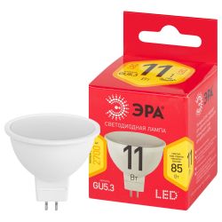 Лампа светодиодная ЭРА RED LINE LED MR16-11W-827-GU5.3 R 11Вт софит теплый белый свет GU5.3 | Лампы cветодиодные Точечные (Софиты) (MR, PAR)