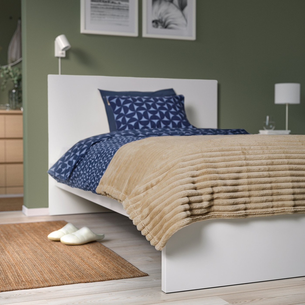 IKEA GULLSTRÅLE  (ИКЕА ГУЛЛСТРОЛЕ)  -  Плед-покрывало - светло-бежевый 150x250 см