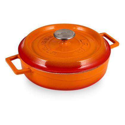 Кастрюля с крышкой 2.5л LAVA оранжевая