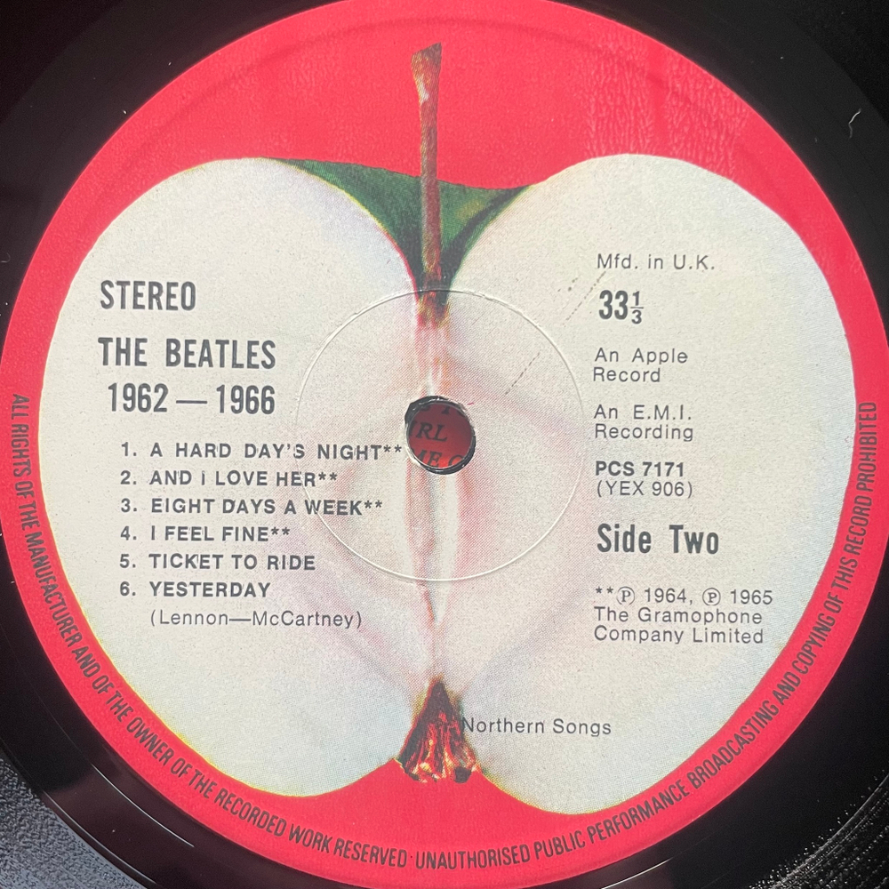The Beatles - 1962-1966 2LP (Англия 1973г.)
