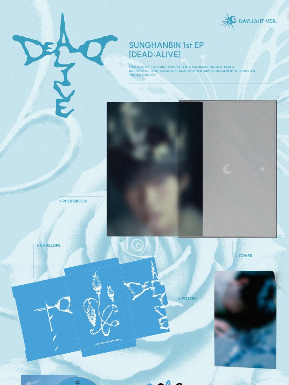 Альбом SUNG HAN BIN - DEAD:ALIVE 1st EP Album PHOTOBOOK 3 Version SET