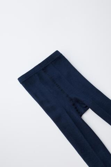 ZARA ОДНОТОННЫЕ КОЛГОТКИ, МОРСКОЙ СИНИЙ