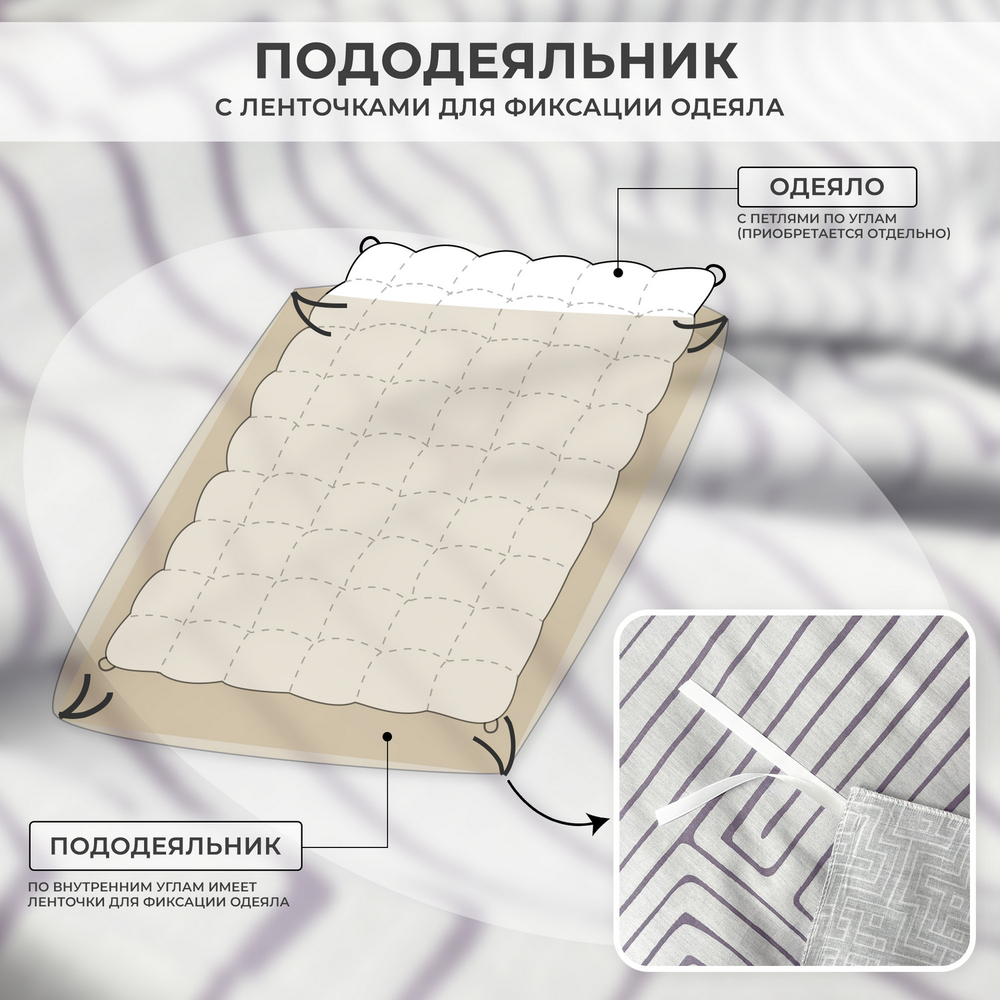Комплект постельного белья Люкс Сатин 100% хлопок A375