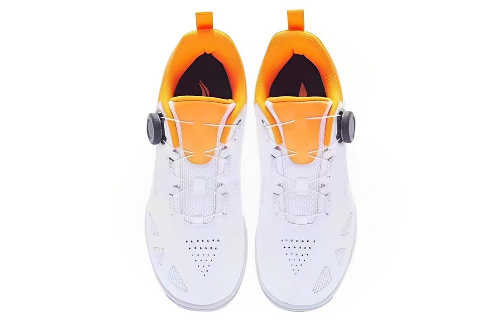 Li Ning Mage ESS Abrasion Resistant Breathable Low top Table Tennis Shoes Unisex White Orange