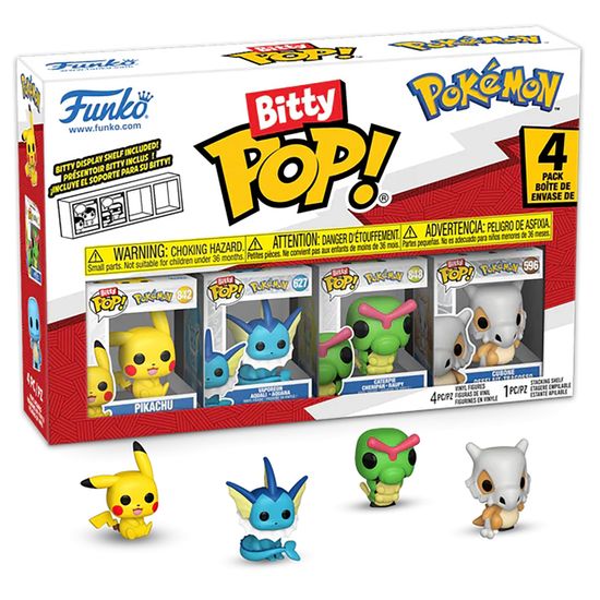 Фигурка Funko Bitty POP! Pokemon Pikachu+Vaporeon+Caterpie+Cubone 4PK 81132