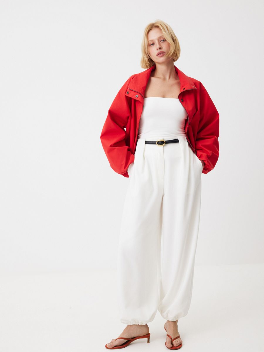 Выразительные брюки-аладдины Tailored White