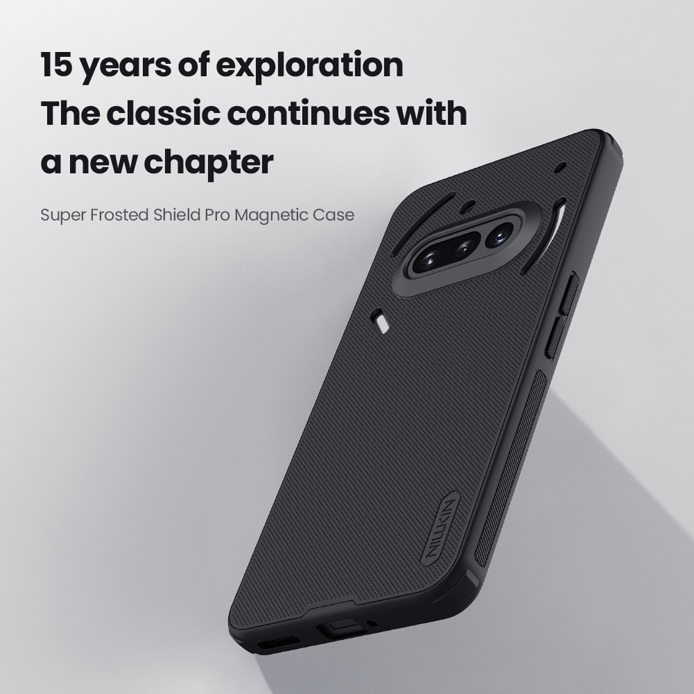 Чехол усиленный от Nillkin c встроенным круглым магнитом для Nothing Phone 3a, серия Super Frosted Shield Pro Magnetic Case