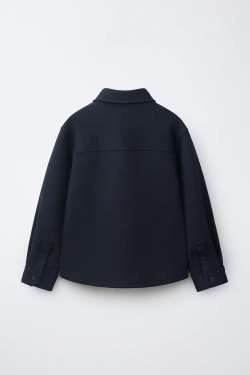 ZARA КУРТКА-РУБАШКА С КАРМАНОМ, МОРСКОЙ СИНИЙ