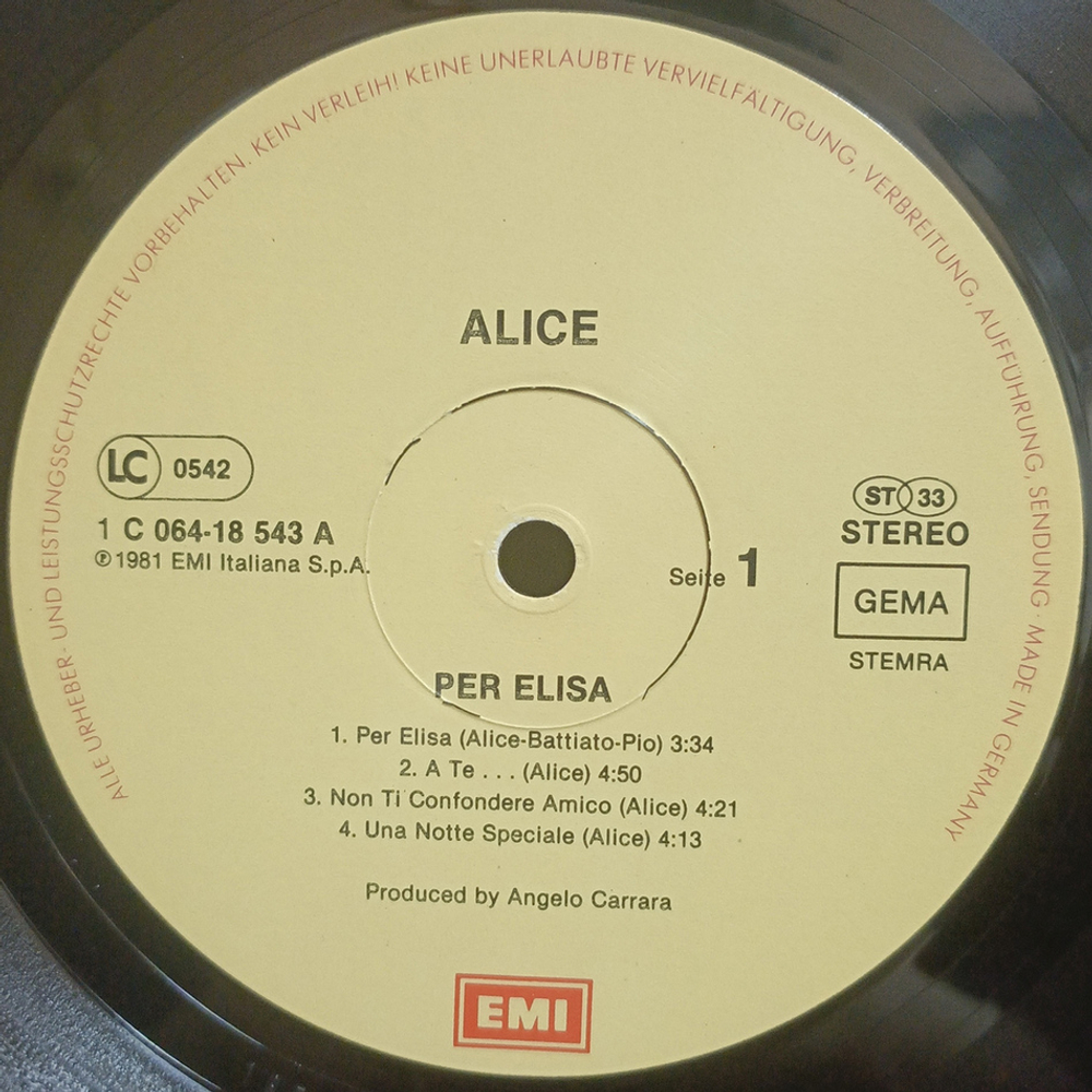 Alice / Per Elisa (LP)