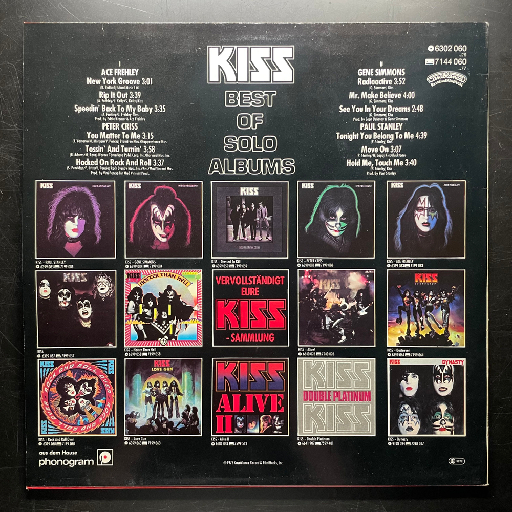 Kiss ‎– Best Of Solo Albums (Скандинавия 1981г.)
