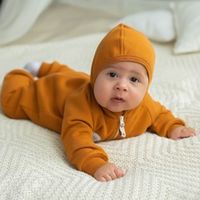 Комбинезон с капюшоном Кэмел утепленный 0+