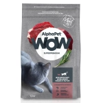 Говядина с печенью, 1.5кг сухой корм для взрослых кошек Alphapet Wow SUPERPREMIUM