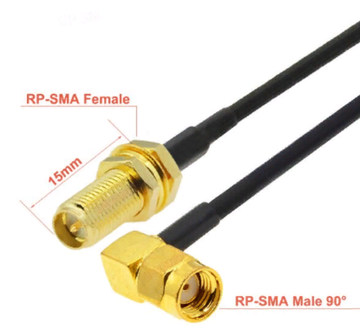 SMA кабель-удлинитель RG174 (тип E) 2 м