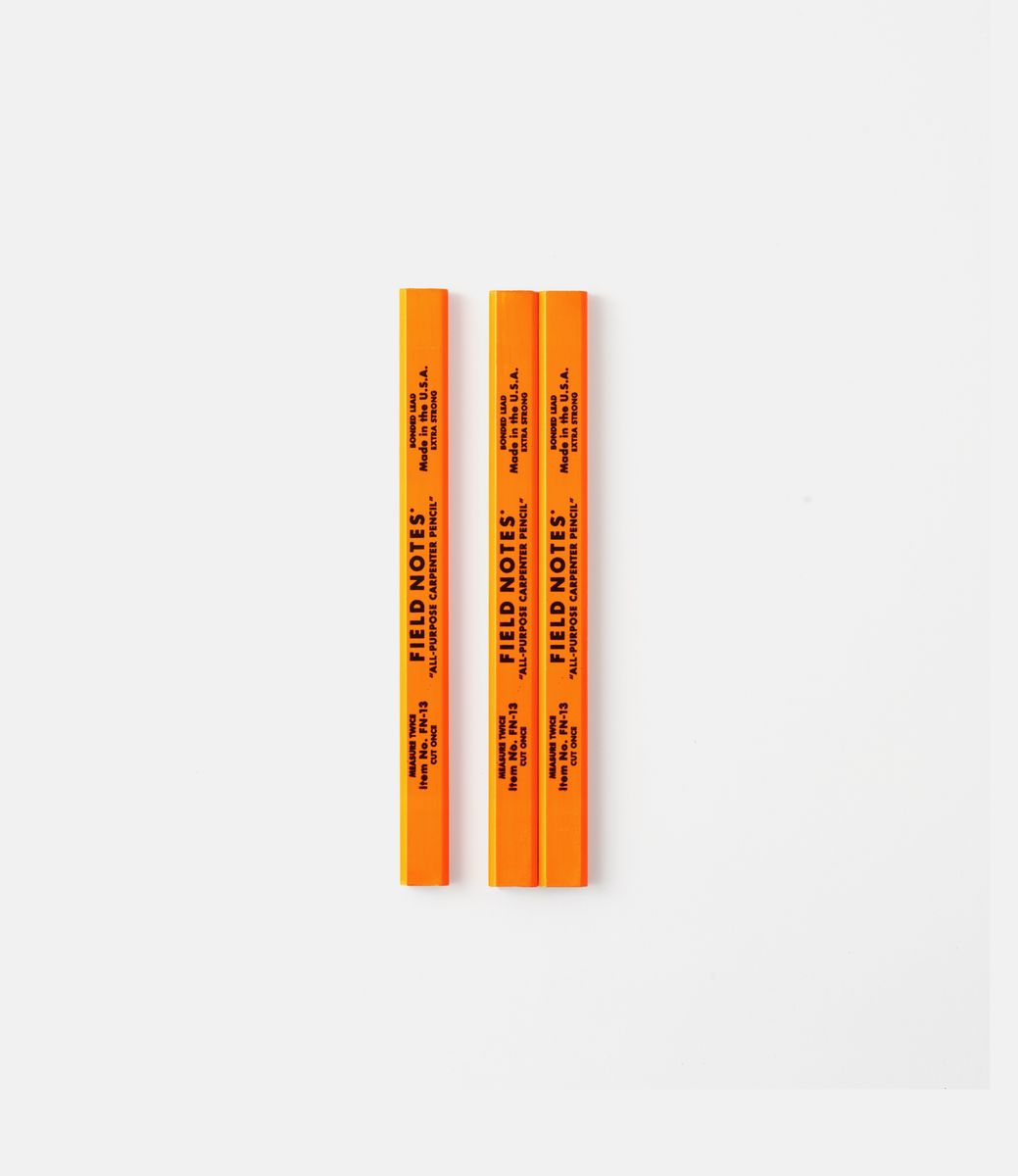 Field Notes Carpenter Pencil 3-Pack orange — набор плотницких карандашей