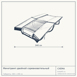 Минитрамп двойной соревновательный — от 355 000 ₽