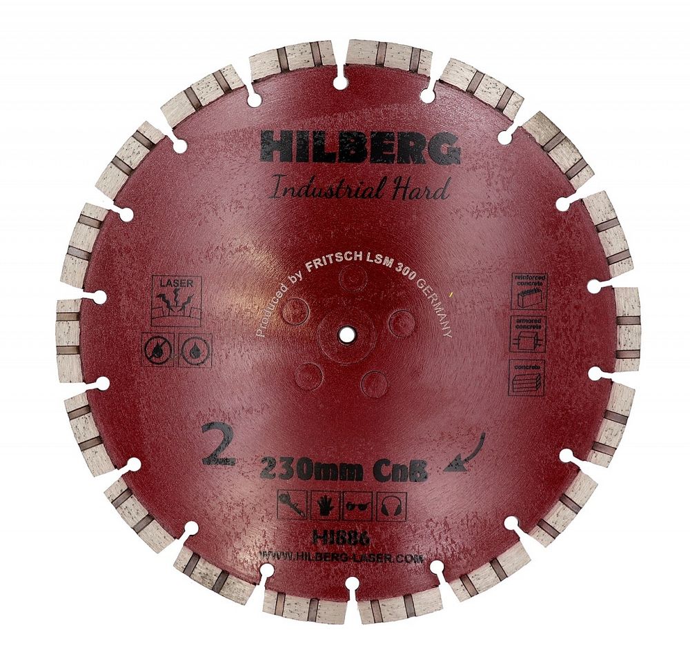 Диск алмазный отрезной 230x2 Hilberg Industrial Hard CnB HI886