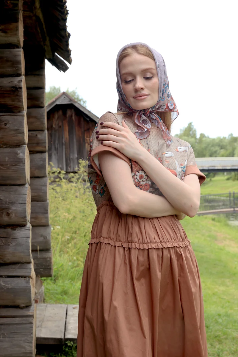 Платье "Вирджиния. Гуси"