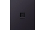 Розетка компьютерная RJ-45 модульная 10А черная акрил Альтаир SBE-m11ba-S1-RJ