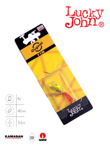 Балансир Lucky John FIN 3 с тр. 40мм/26RT блистер