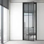 Межкомнатная алюминиевая дверь Loft 15 стекло серое прозрачное